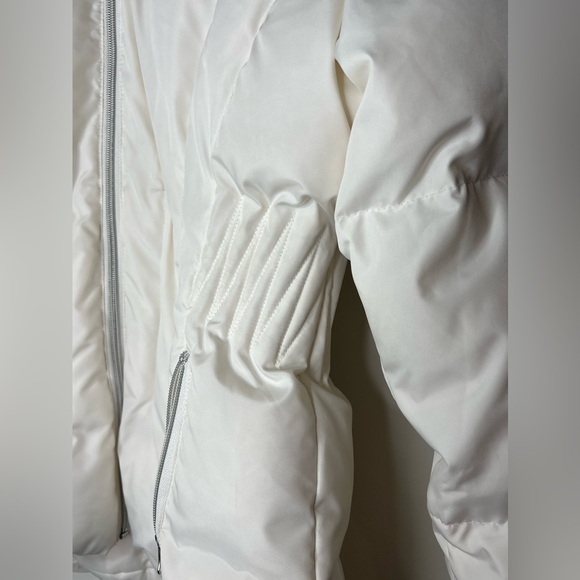 Vintage The Company Store Down Puffer Jacket Ski Coat Womens Size XL White Hood - Picture 4 of 14